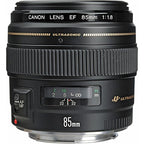 Canon 2519A003 EF 85mm f/1.8 USM Lens Bundle (Renewed)