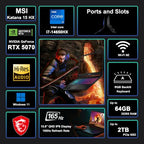 MSI Katana 15 HX RTX 5070 QHD 165Hz Gaming Laptop