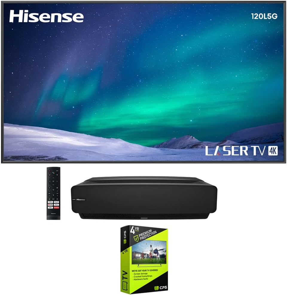 Hisense 120L5G-CINE120A 120" 4K Laser TV & ALR Screen Bundle