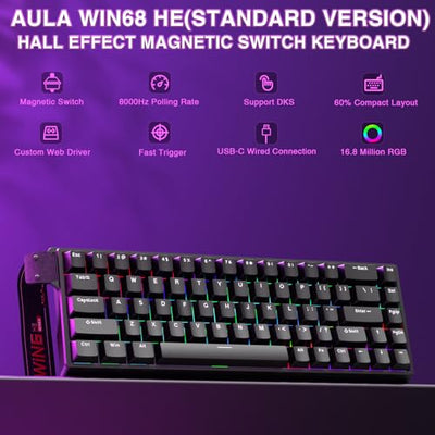 AULA WIN68 HE Hall Effect 60% Magnetic Gaming Keyboard