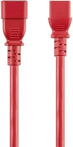 Monoprice 140113 3ft Red IEC Extension Cord