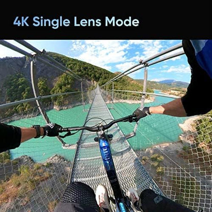 Insta360 CINSAAQ/B_SELFIE-STICK_128GB X3 Waterproof Action Camera Bundle