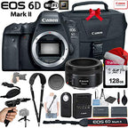 Canon 1897C002 EOS 6D Mark II DSLR Camera with 50mm Lens Bundle