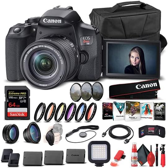 Canon 3924C002 EOS Rebel T8i DSLR 18-55mm Lens Bundle Renewed