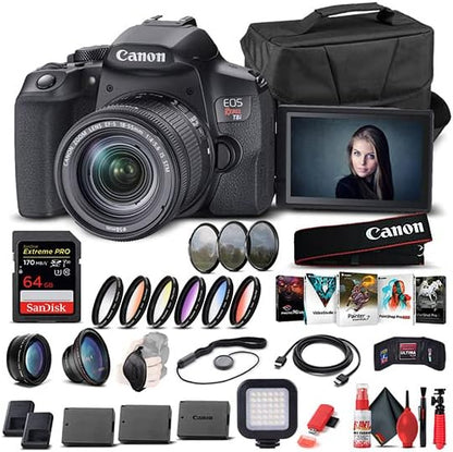 Canon 3924C002 EOS Rebel T8i DSLR 18-55mm Lens Bundle Renewed