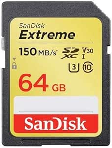 SanDisk Extreme UHS-I U3 64GB SDXC Memory Card 150MB/s — main product image