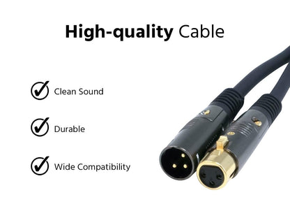 Monoprice 104753 15ft XLR Male to Female Microphone Cable