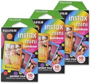 Fujifilm Instax Mini Film Rainbow 30-Sheets Pack