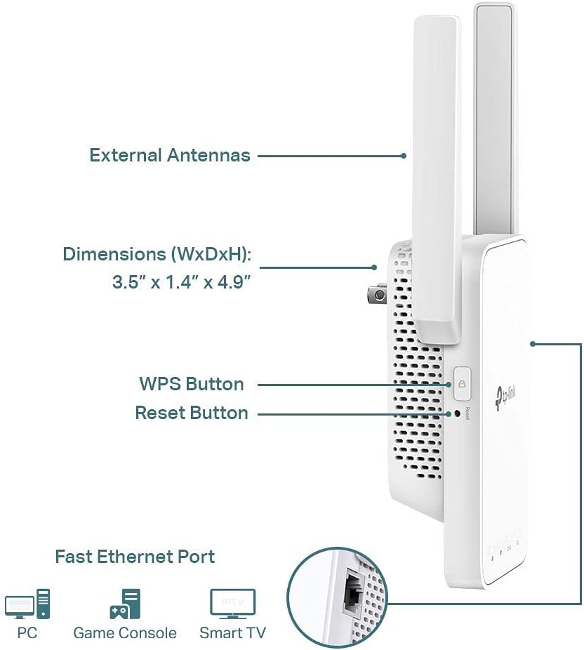 TP-Link RE315 AC1200 WiFi Range Extender Renewed