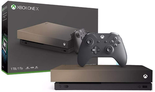 Microsoft Xbox One X Gold Rush Limited Edition 1TB (Renewed)