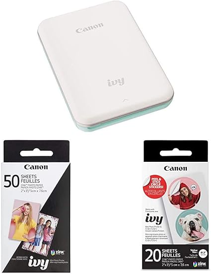 Canon Ivy Mini Mobile Photo Printer Mint Green — main product image