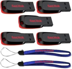 SanDisk SDCZ50-032G-5PK-LAN Cruzer Blade 32GB USB 2.0 Flash Drive 5-Pack