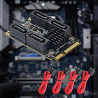 JIAPIKA mPCIe Storage Expansion Card with Four ATA Ports