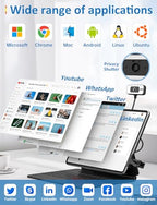 magift 4K Autofocus Webcam with Fill Light and Privacy Cover