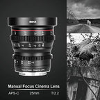 Meike ZN-2522 25mm T2.2 MFT Mount Cinema Lens