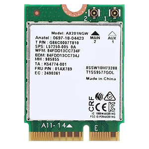 TOPINCN AX201NGW Wi-Fi 6 M.2 CNVio2 Network Card with Bluetooth 5.0