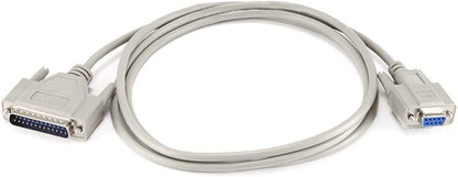 Monoprice 100479 Molded Null Modem Cable DB9 Female to DB25 Male
