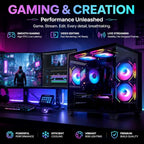 YLZKIX Ryzen 5 5600 Gaming Desktop with Radeon RX 5700 XT
