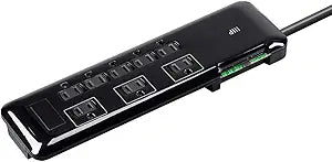 Monoprice 115872 8-Outlet Mini Surge Protector 6ft Cord — main product image