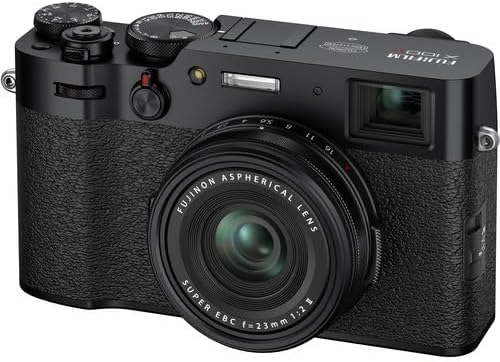 Fujifilm 16643000 X100V Digital Camera Black Bundle