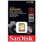 SanDisk Extreme 16GB SD Card 5-Pack - 4K Memory