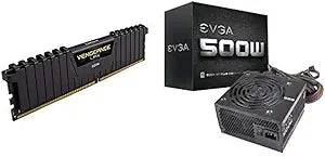 Corsair Vengeance LPX 8GB DDR4 Memory Kit with EVGA 500W Power Supply