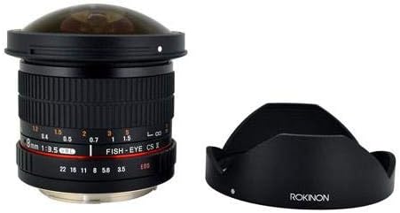 Rokinon HD8M-C 8mm f/3.5 Fisheye Lens for Canon