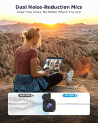 LIMYIOM 4K Center-Screen Webcam with Noise-Canceling Mic