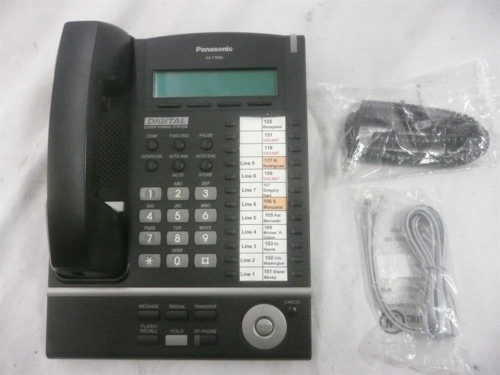 Panasonic KX-T7630-B 24-Button Speakerphone Black