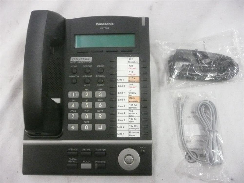 Panasonic KX-T7630-B 24-Button Speakerphone Black — main product image