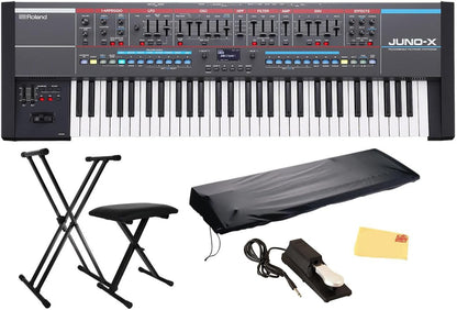 Roland JUNO-X-COMBO-PRO-1 61-Key Synthesizer Bundle
