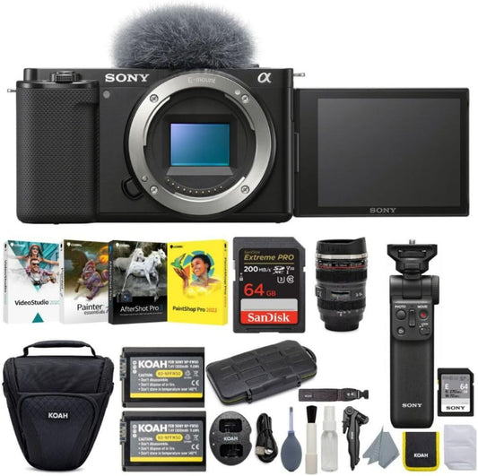 Sony ILCZV-E10/B Alpha ZV-E10 Vlogging Camera Bundle