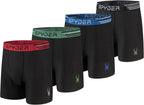 Spyder Boxer Briefs Mens 4-Pack Performance Underwear