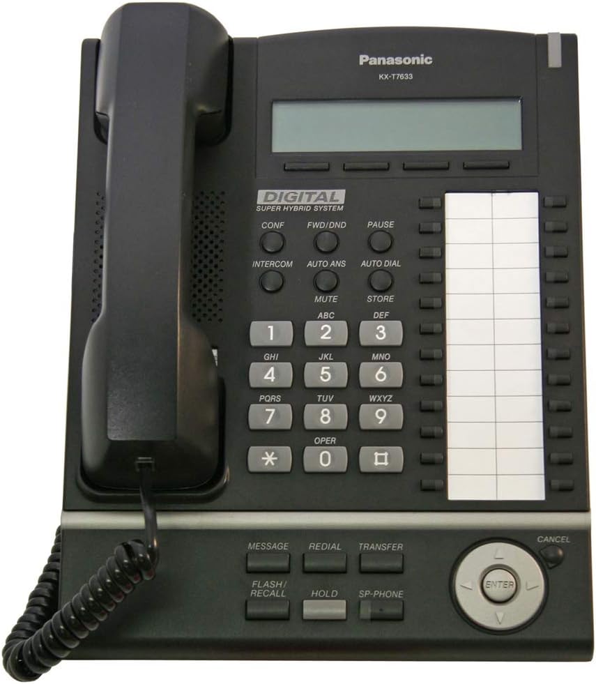 Panasonic KX-T7633 Black Digital Telephone - Renewed