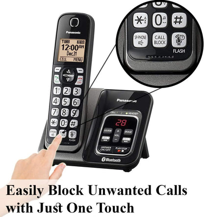 Panasonic KX-TG833SK Link2Cell Bluetooth Cordless Phone