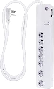GE 34768 Pro 7-Outlet Surge Protector 3ft Cord