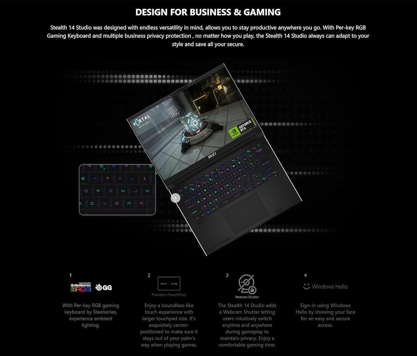 MSI Stealth 14 i7 RTX 4060 FHD Gaming Laptop