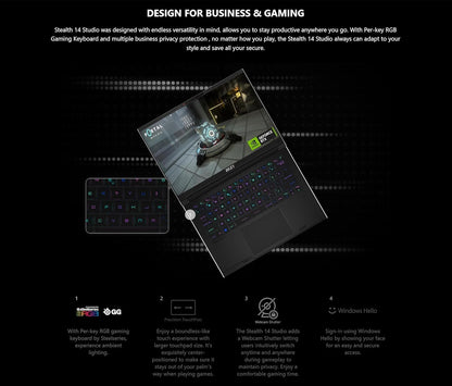 MSI Stealth 14 i7 RTX 4060 FHD Gaming Laptop
