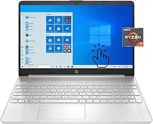 HP 15 Ryzen 7 5700U Touchscreen Laptop Bundle