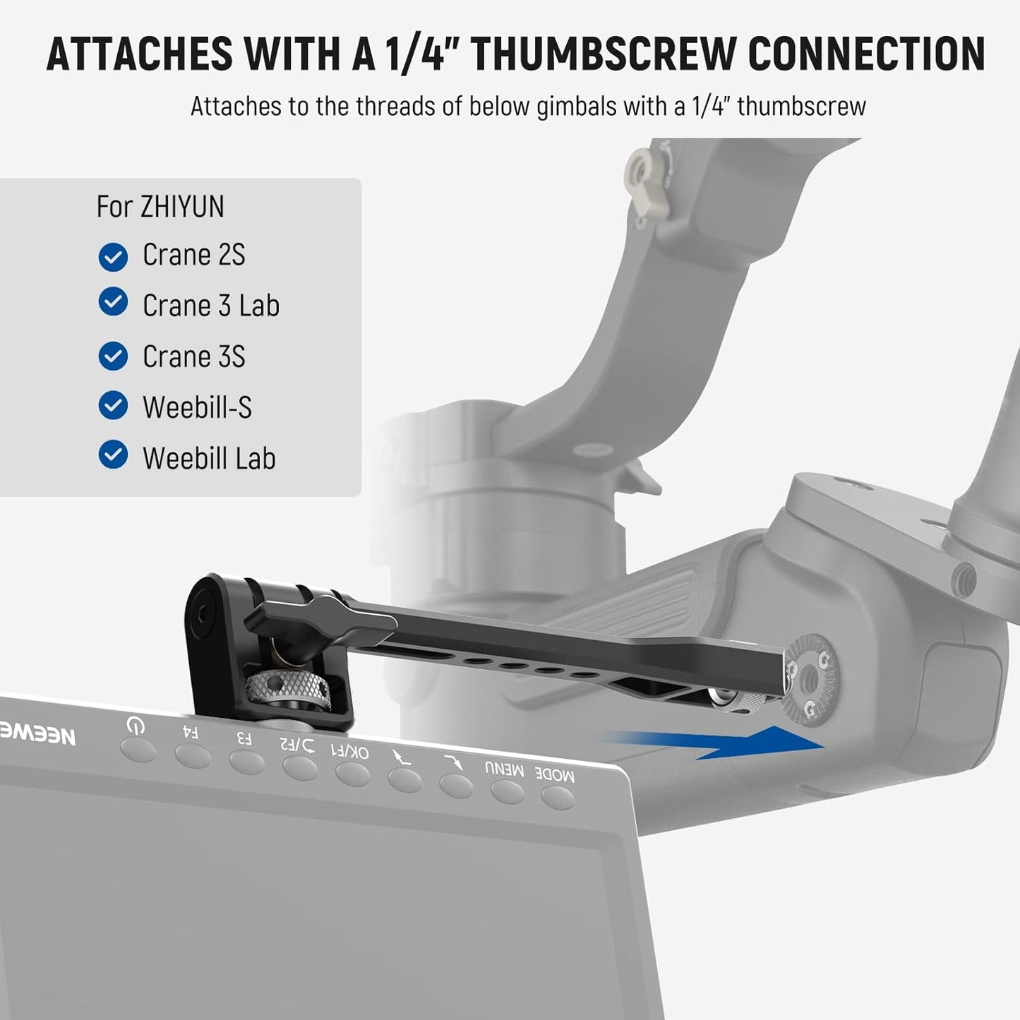 Neewer 10102340 Adjustable Field Monitor Mount
