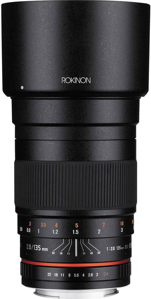 Rokinon 135M-C 135mm F2.0 Telephoto Lens Canon