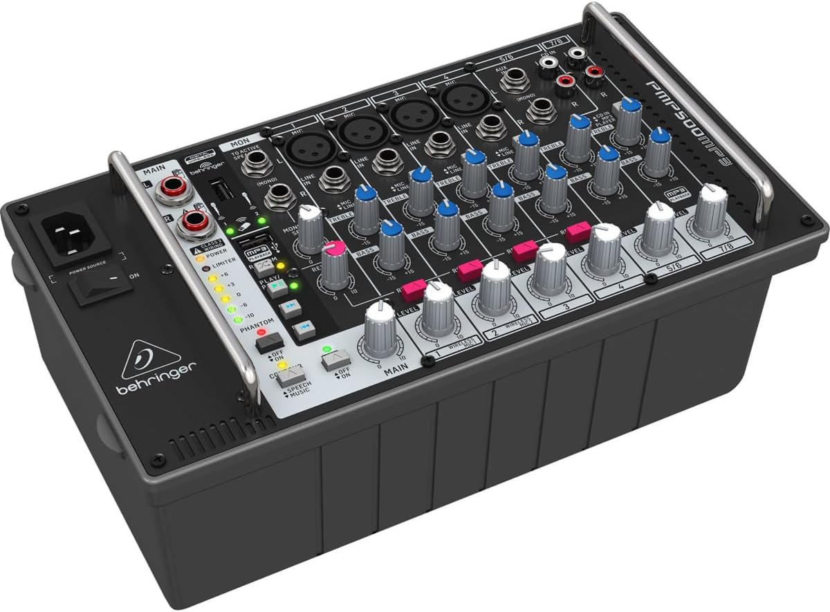 Behringer PMP500MP3 8-Channel 500W Powered Mixer