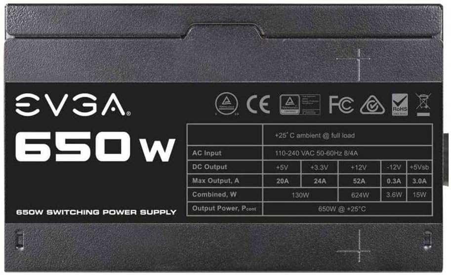 EVGA 100-N1-0650-L1 650W N1 Power Supply