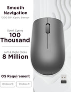 Lenovo 530MOUSE Graphite Grey Wireless Mouse