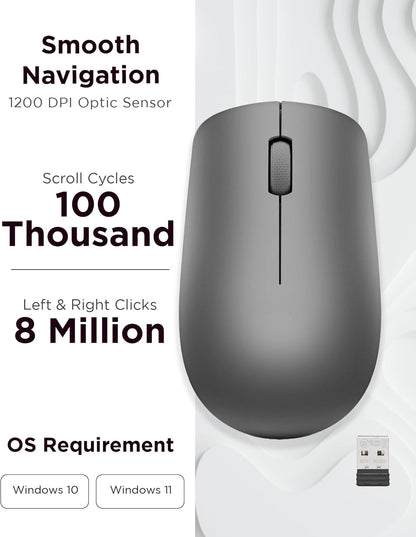 Lenovo 530MOUSE Graphite Grey Wireless Mouse