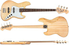 Monoprice Jamm Flamed Maple Electric Bass Guitar