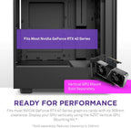 NZXT H5 Flow Compact ATX Case - High Airflow, Black