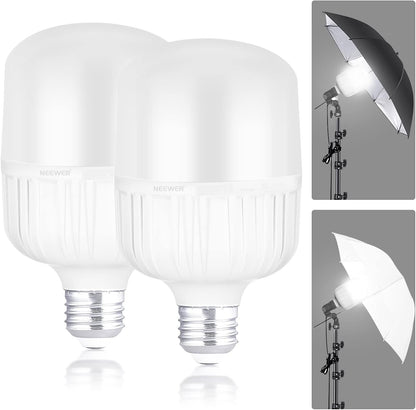 Neewer 35W LED Light Bulbs E26 5700K Daylight Studio Photography