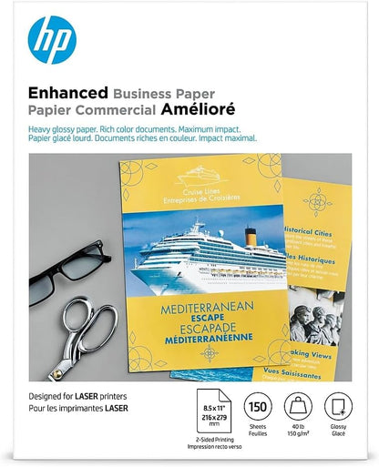 HP Q6611A Color Laser Brochure Paper, White