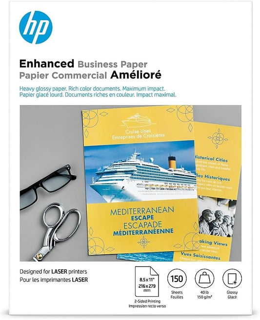 HP Q6611A Color Laser Brochure Paper, White